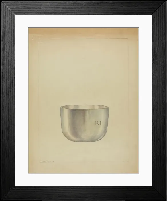 Framed Print : Silver Bowl, c. 1937. Creator: Hester Duany Framed Print : Silver Bowl, c. 1937. Creator: Hester Duany