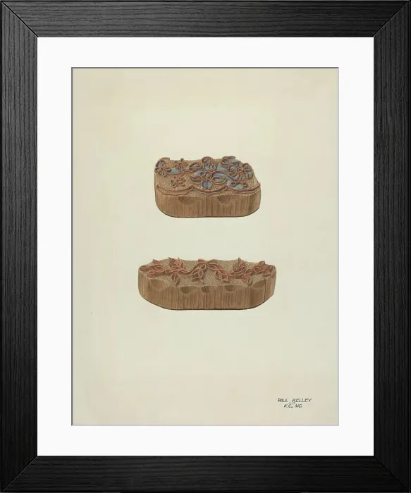 Framed Print : Printing Blocks, 1939. Creator: Paul Kelly Framed Print : Printing Blocks, 1939. Creator: Paul Kelly
