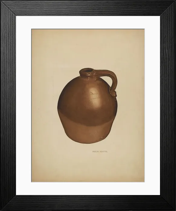 Framed Print : Vinegar Jug, c. 1940. Creator: Charles Kempter Framed Print : Vinegar Jug, c. 1940. Creator: Charles Kempter