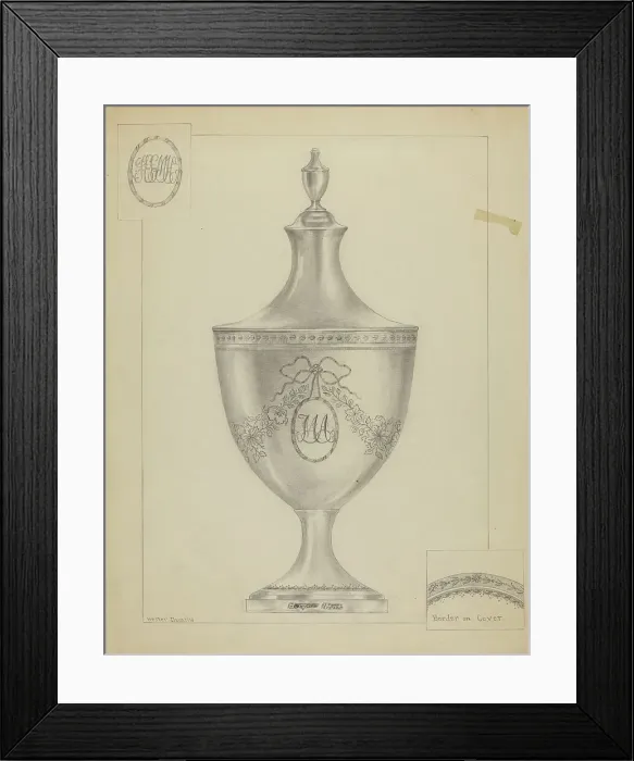 Framed Print : Silver Sugar Bowl, c. 1937. Creator: Hester Duany Framed Print : Silver Sugar Bowl, c. 1937. Creator: Hester Duany