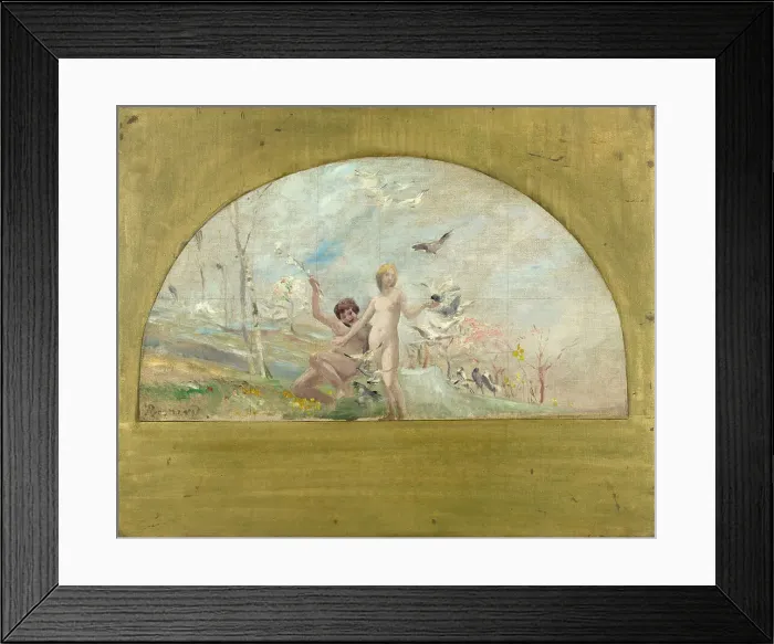 Framed Print : Esquisse pour la salle des mariages de la mairie du 1er : Le Printemps ou le matin de la vie, 1886. Creator: Paul Albert Besnard Framed Print : Esquisse pour la salle des mariages de la mairie du 1er : Le Printemps ou le matin de la vie, 1886. Creator: Paul Albert Besnard