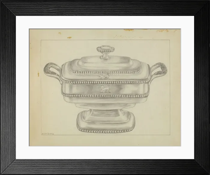 Framed Print : Silver Bowl, c. 1936. Creator: Hester Duany Framed Print : Silver Bowl, c. 1936. Creator: Hester Duany