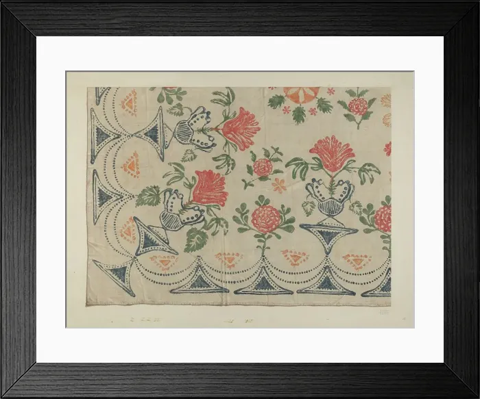 Framed Print : Printed Textile, 1935 / 1942. Creator: Edward Kibbee Framed Print : Printed Textile, 1935 / 1942. Creator: Edward Kibbee