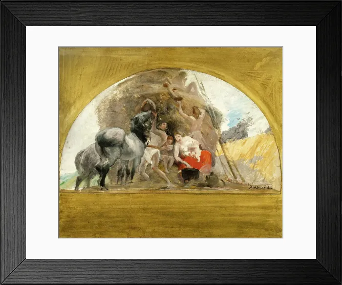 Framed Print : Esquisse pour la salle des mariages de la mairie du 1er : L'Eté, ou le milieu de la vie, 1886. Creator: Paul Albert Besnard Framed Print : Esquisse pour la salle des mariages de la mairie du 1er : L'Eté, ou le milieu de la vie, 1886. Creator: Paul Albert Besnard