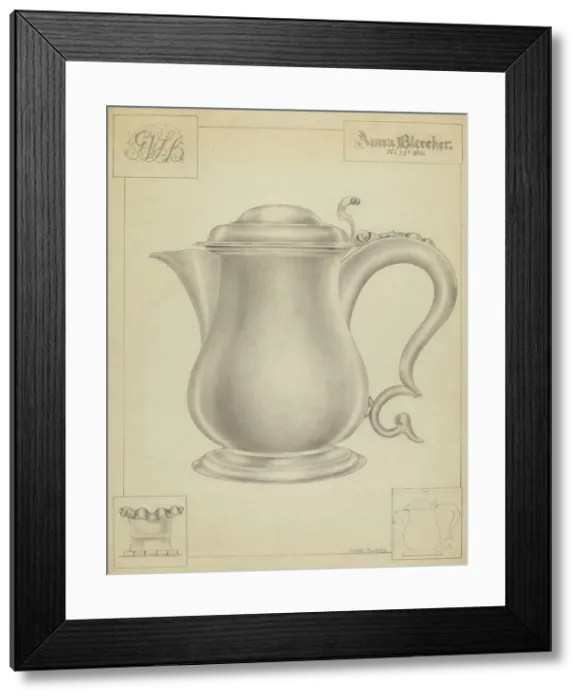 Framed Print : Silver Tankard, c. 1936. Creator: Hester Duany Framed Print : Silver Tankard, c. 1936. Creator: Hester Duany