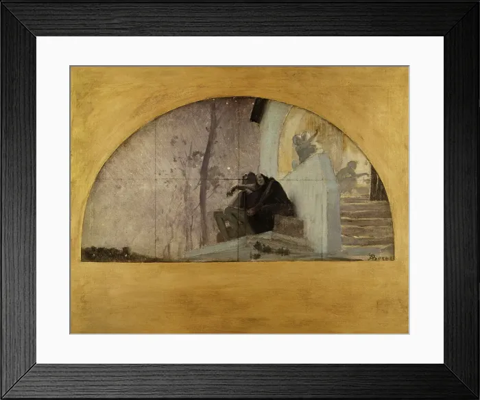 Framed Print : Esquisse pour la salle des mariages de la mairie du 1er : L'Hiver, ou Le Soir de la vie, 1886. Creator: Paul Albert Besnard Framed Print : Esquisse pour la salle des mariages de la mairie du 1er : L'Hiver, ou Le Soir de la vie, 1886. Creator: Paul Albert Besnard