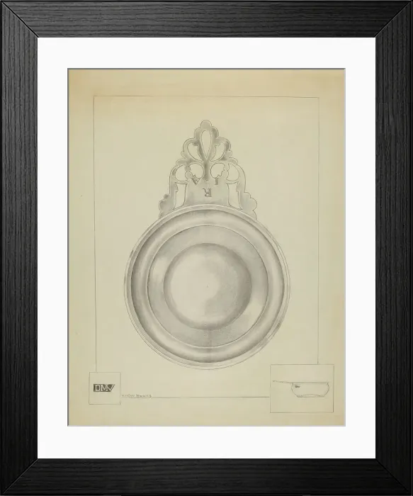 Framed Print : Silver Porringer, c. 1936. Creator: Hester Duany Framed Print : Silver Porringer, c. 1936. Creator: Hester Duany