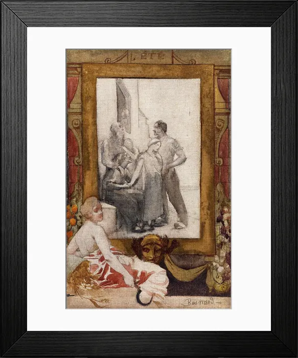 Framed Print : Esquisse pour la mairie du 19ème arrondissement de la Ville de Paris : L'Eté, 1880. Creator: Paul Albert Besnard Framed Print : Esquisse pour la mairie du 19ème arrondissement de la Ville de Paris : L'Eté, 1880. Creator: Paul Albert Besnard