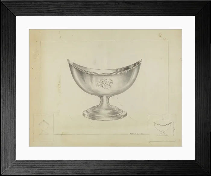 Framed Print : Silver Sugar Bowl, c. 1936. Creator: Hester Duany Framed Print : Silver Sugar Bowl, c. 1936. Creator: Hester Duany