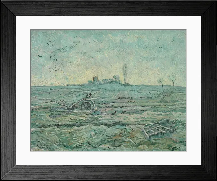 Framed Print : Snow-Covered Field with a Harrow (after Millet), 1890. Creator: Gogh, Vincent, van (1853-1890) Framed Print : Snow-Covered Field with a Harrow (after Millet), 1890. Creator: Gogh, Vincent, van (1853-1890)
