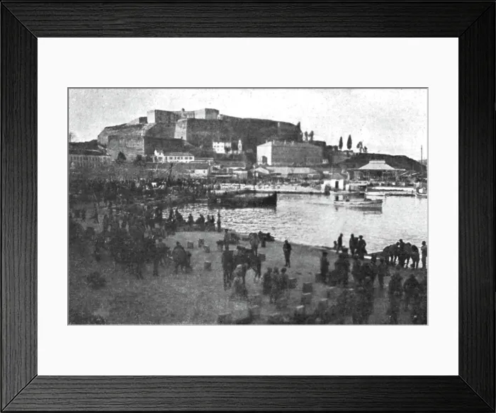 Framed Print : Une base Allemande en Adriatique: L'occupation de Corfou; Le matin du 11 janvier... 1916. Creator: Unknown Framed Print : Une base Allemande en Adriatique: L'occupation de Corfou; Le matin du 11 janvier... 1916. Creator: Unknown