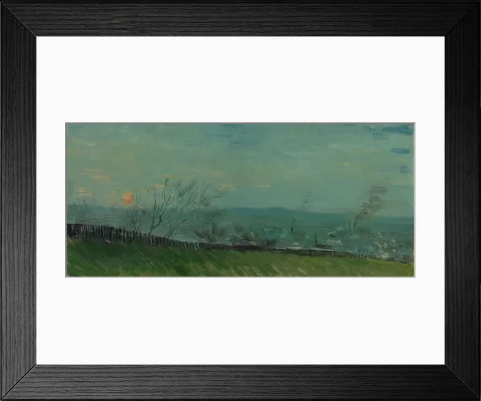 Framed Print : Sunset in Montmartre, 1887. Creator: Gogh, Vincent, van (1853-1890) Framed Print : Sunset in Montmartre, 1887. Creator: Gogh, Vincent, van (1853-1890)