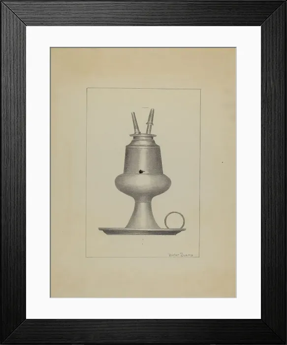 Framed Print : Lamp, c. 1937. Creator: Hester Duany Framed Print : Lamp, c. 1937. Creator: Hester Duany