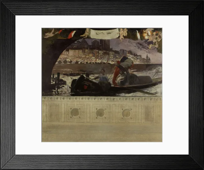 Framed Print : Esquisse pour la mairie du 4ème : le 14 juillet 1880, 1884. Creator: Paul Albert Besnard Framed Print : Esquisse pour la mairie du 4ème : le 14 juillet 1880, 1884. Creator: Paul Albert Besnard