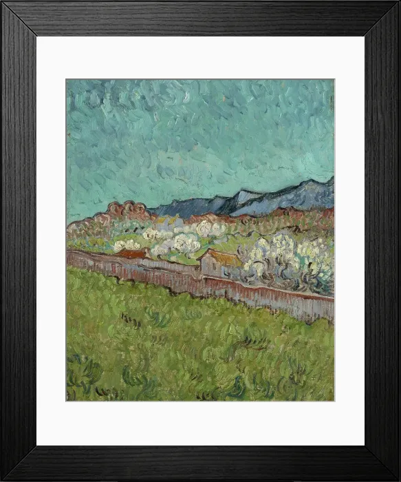 Framed Print : View of the Alpilles, 1890. Creator: Gogh, Vincent, van (1853-1890) Framed Print : View of the Alpilles, 1890. Creator: Gogh, Vincent, van (1853-1890)