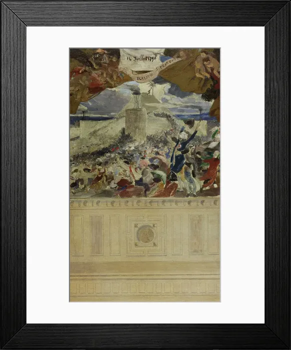 Framed Print : Esquisse pour la mairie du 4ème : Le 14 juillet 1790, 1884. Creator: Paul Albert Besnard Framed Print : Esquisse pour la mairie du 4ème : Le 14 juillet 1790, 1884. Creator: Paul Albert Besnard