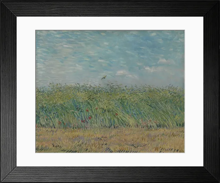 Framed Print : Wheatfield with Partridge, 1887. Creator: Gogh, Vincent, van (1853-1890) Framed Print : Wheatfield with Partridge, 1887. Creator: Gogh, Vincent, van (1853-1890)