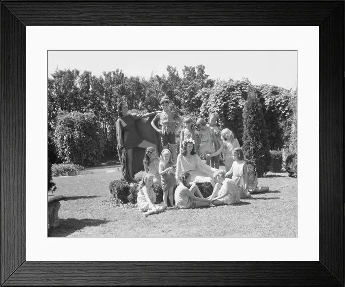 Framed Print : Elizabeth Duncan dancers and children, portrait photograph, 1941 Creator: Arnold Genthe Framed Print : Elizabeth Duncan dancers and children, portrait photograph, 1941 Creator: Arnold Genthe