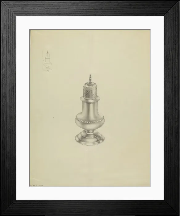 Framed Print : Silver Caster, c. 1936. Creator: Hester Duany Framed Print : Silver Caster, c. 1936. Creator: Hester Duany