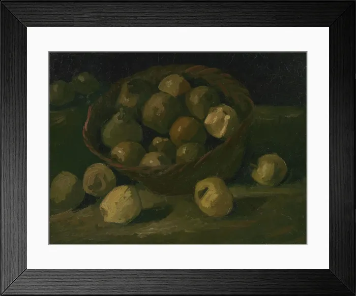 Framed Print : Basket of Apples, 1885. Creator: Gogh, Vincent, van (1853-1890) Framed Print : Basket of Apples, 1885. Creator: Gogh, Vincent, van (1853-1890)