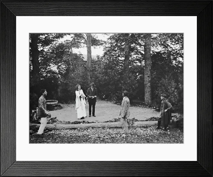 Framed Print : Scene from Sanctuary, A Bird Masque, by Percy MacKaye...Meriden Bird Club...New Hampshire, 1913. Creator: Arnold Genthe Framed Print : Scene from Sanctuary, A Bird Masque, by Percy MacKaye...Meriden Bird Club...New Hampshire, 1913. Creator: Arnold Genthe