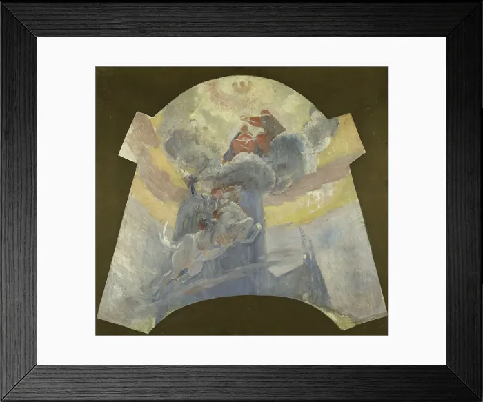Framed Print : La Mystique, esquisse de la composition d'ensemble, c.1908. Creator: Paul Albert Besnard Framed Print : La Mystique, esquisse de la composition d'ensemble, c.1908. Creator: Paul Albert Besnard