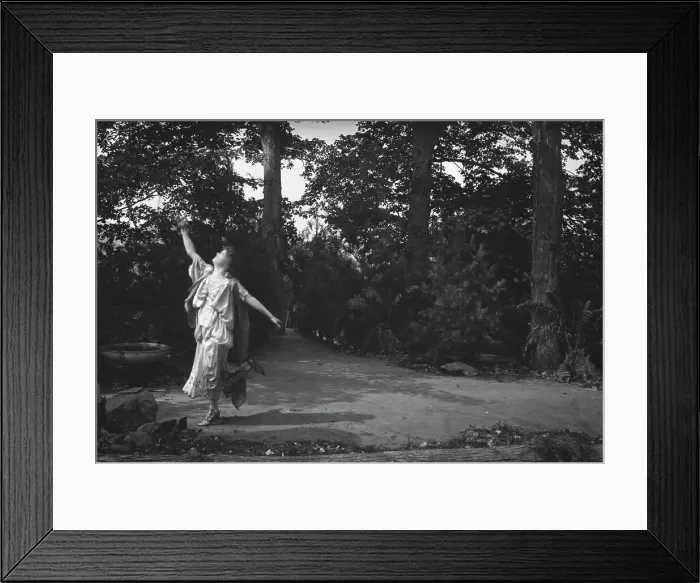 Framed Print : Scene from Sanctuary, A Bird Masque, by Percy MacKaye...Meriden Bird Club...New Hampshire, 1913. Creator: Arnold Genthe Framed Print : Scene from Sanctuary, A Bird Masque, by Percy MacKaye...Meriden Bird Club...New Hampshire, 1913. Creator: Arnold Genthe