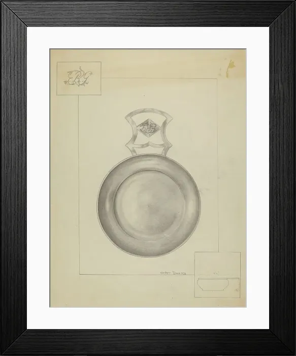Framed Print : Silver Porringer, 1936. Creator: Hester Duany Framed Print : Silver Porringer, 1936. Creator: Hester Duany