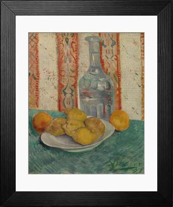 Framed Print : Carafe and Dish with Citrus Fruit, 1887. Creator: Gogh, Vincent, van (1853-1890) Framed Print : Carafe and Dish with Citrus Fruit, 1887. Creator: Gogh, Vincent, van (1853-1890)
