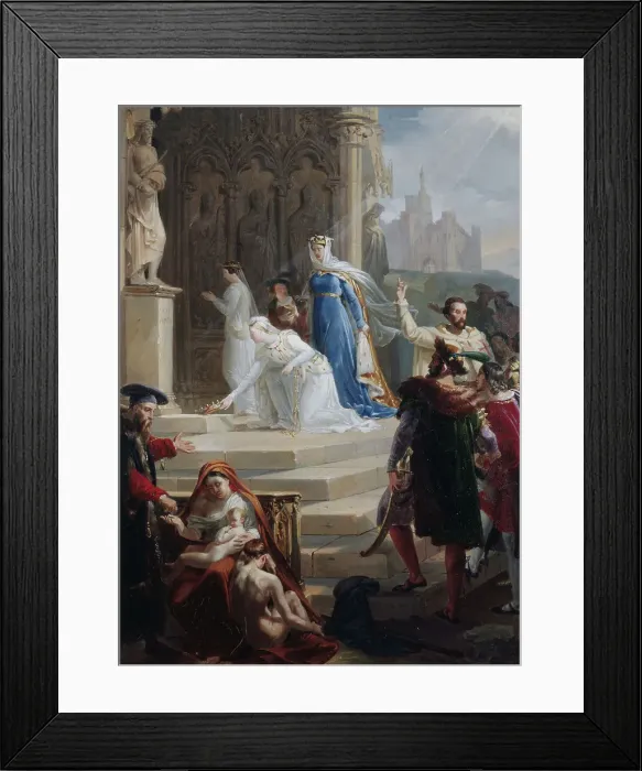 Framed Print : Esquisse pour l'église Sainte-Elisabeth : Sainte Elisabeth, reine de Hongrie, déposant... 1824. Creator: Merry Joseph Blondel Framed Print : Esquisse pour l'église Sainte-Elisabeth : Sainte Elisabeth, reine de Hongrie, déposant... 1824. Creator: Merry Joseph Blondel