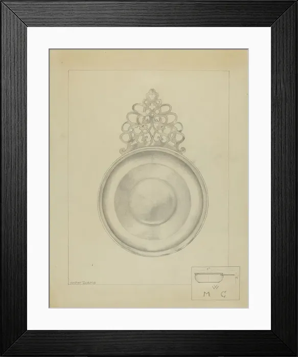 Framed Print : Silver Porringer, c. 1936. Creator: Hester Duany Framed Print : Silver Porringer, c. 1936. Creator: Hester Duany