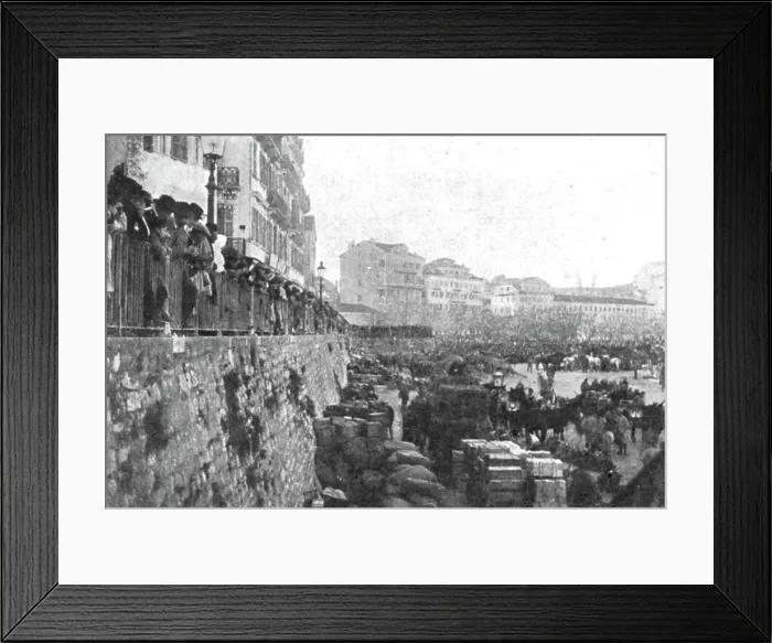 Framed Print : Une base Allemande en Adriatique: L'occupation de Corfou; les Corfiotes assistant... 1916. Creator: Dr. Coupe Framed Print : Une base Allemande en Adriatique: L'occupation de Corfou; les Corfiotes assistant... 1916. Creator: Dr. Coupe