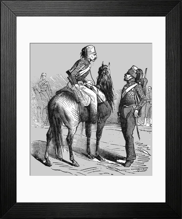 Framed Print : Sebastopol; Turkish Cavalry and Infantry, 1854. Creator: Unknown