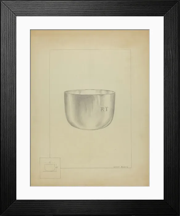 Framed Print : Silver Bowl, c. 1936. Creator: Hester Duany Framed Print : Silver Bowl, c. 1936. Creator: Hester Duany