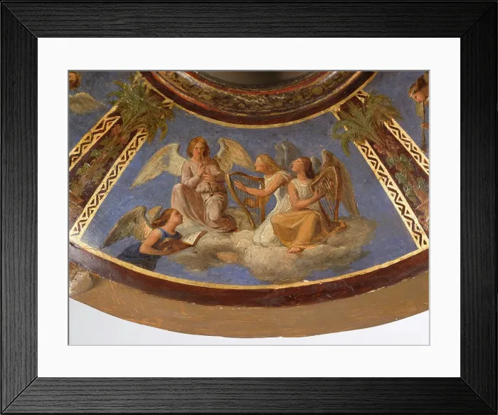 Framed Print : Maquette du décor de la chapelle des Morts (dite chapelle des Ames) église Notre-Dame... c.1836. Creator: Merry Joseph Blondel Framed Print : Maquette du décor de la chapelle des Morts (dite chapelle des Ames) église Notre-Dame... c.1836. Creator: Merry Joseph Blondel