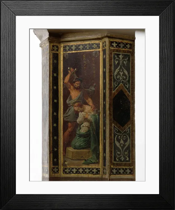 Framed Print : Maquette du décor de la chapelle des Morts (dite chapelle des Ames) église Notre-Dame... c.1836. Creator: Merry Joseph Blondel Framed Print : Maquette du décor de la chapelle des Morts (dite chapelle des Ames) église Notre-Dame... c.1836. Creator: Merry Joseph Blondel
