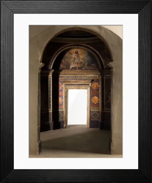 Framed Print : Maquette du décor de la chapelle des Morts (dite chapelle des Ames) église Notre-Dame... c.1836. Creator: Merry Joseph Blondel Framed Print : Maquette du décor de la chapelle des Morts (dite chapelle des Ames) église Notre-Dame... c.1836. Creator: Merry Joseph Blondel