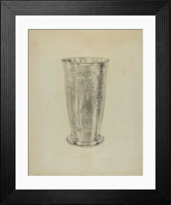 Framed Print : Silver Communion Beaker, c. 1938. Creator: Hester Duany Framed Print : Silver Communion Beaker, c. 1938. Creator: Hester Duany