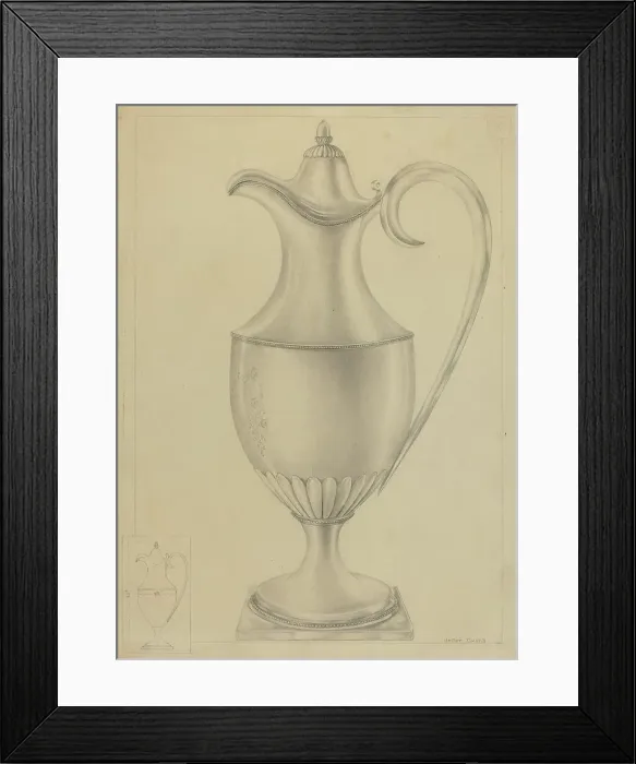 Framed Print : Silver Pitcher, 1935 / 1942. Creator: Hester Duany Framed Print : Silver Pitcher, 1935 / 1942. Creator: Hester Duany