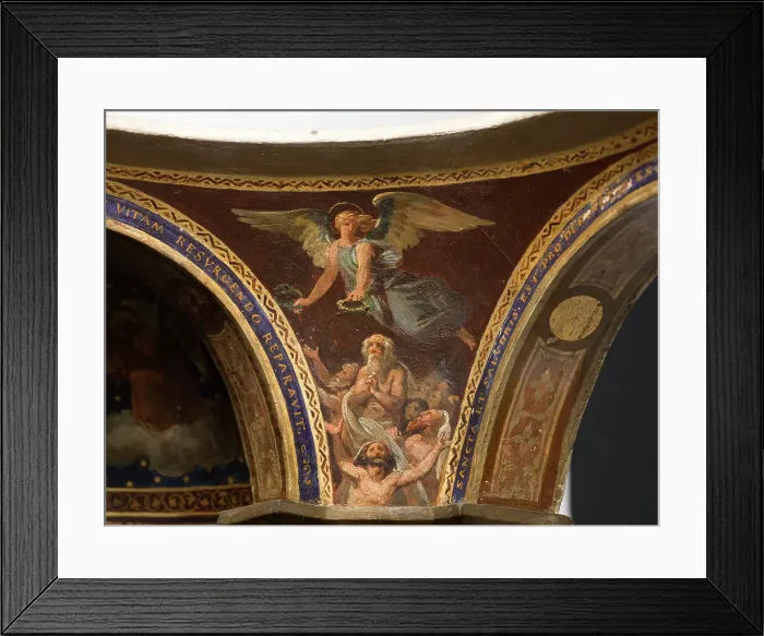 Framed Print : Maquette du décor de la chapelle des Morts (dite chapelle des Ames) église Notre-Dame... c.1836. Creator: Merry Joseph Blondel Framed Print : Maquette du décor de la chapelle des Morts (dite chapelle des Ames) église Notre-Dame... c.1836. Creator: Merry Joseph Blondel