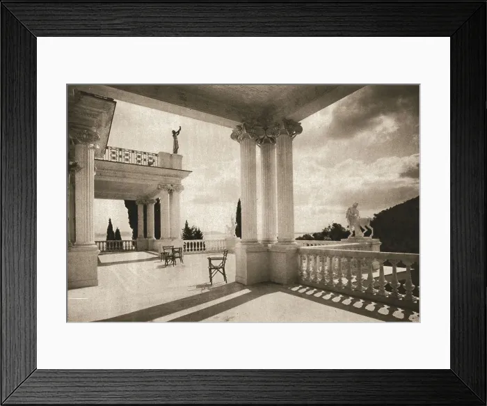 Framed Print : Corfou et l'Achilleion; les terrasses. 1916. Creator: B. Borri Framed Print : Corfou et l'Achilleion; les terrasses. 1916. Creator: B. Borri
