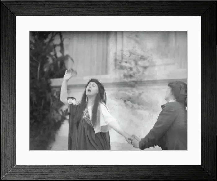 Framed Print : Theatrical production with Margaret Anglin and others, between 1910 and 1925. Creator: Arnold Genthe Framed Print : Theatrical production with Margaret Anglin and others, between 1910 and 1925. Creator: Arnold Genthe