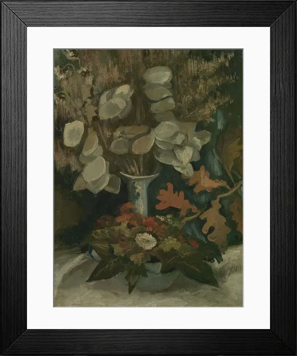 Framed Print : Vase with Honesty, 1884. Creator: Gogh, Vincent, van (1853-1890) Framed Print : Vase with Honesty, 1884. Creator: Gogh, Vincent, van (1853-1890)