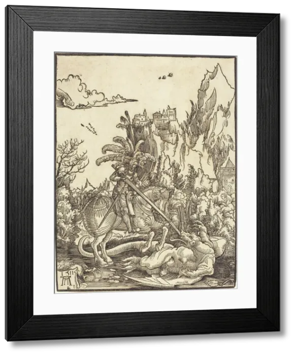 Framed Print : Saint George Slaying the Dragon, 1511. Creator: Albrecht Altdorfer Framed Print : Saint George Slaying the Dragon, 1511. Creator: Albrecht Altdorfer