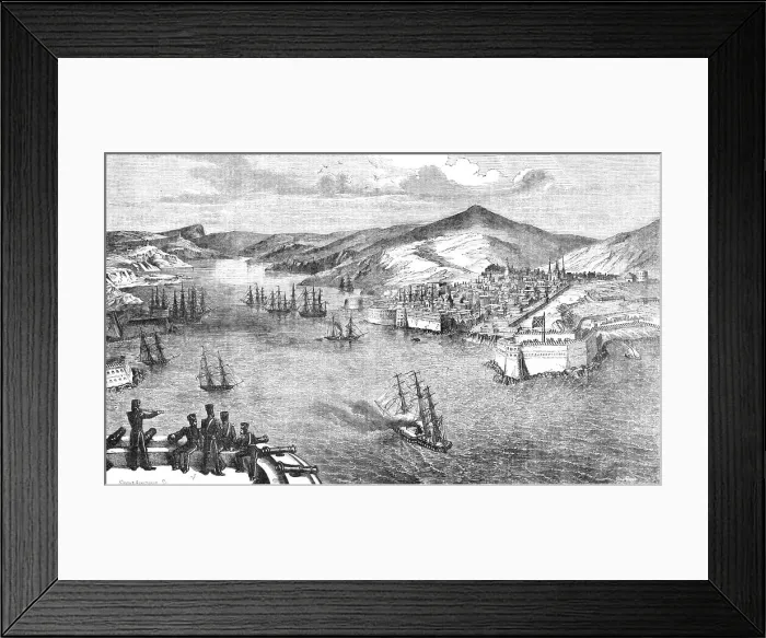 Framed Print : View of Sebastopol from Fort Constantine, 1854. Creator: Unknown Framed Print : View of Sebastopol from Fort Constantine, 1854. Creator: Unknown