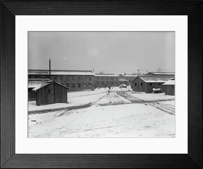 Framed Print : Camp Meade, Maryland - Winter Views, 1917. Creator: Harris & Ewing. Camp Meade, Maryland - Winter Views, 1917. Creator: Harris & Ewing Framed Print : Camp Meade, Maryland - Winter Views, 1917. Creator: Harris & Ewing. Camp Meade, Maryland - Winter Views, 1917. Creator: Harris & Ewing