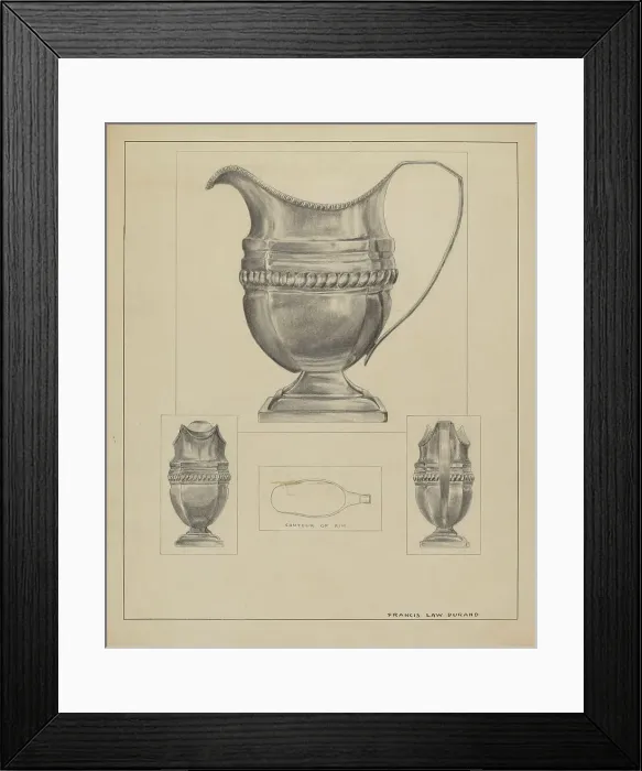Framed Print : Silver Creamer, 1935 / 1942. Creator: Francis Law Durand Framed Print : Silver Creamer, 1935 / 1942. Creator: Francis Law Durand