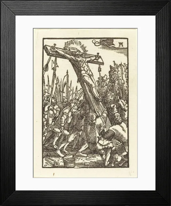 Framed Print : Raising of the Cross, c. 1513. Creator: Albrecht Altdorfer Framed Print : Raising of the Cross, c. 1513. Creator: Albrecht Altdorfer