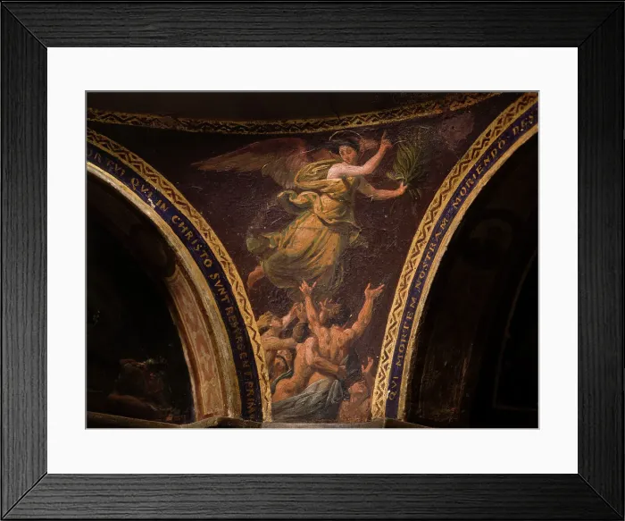Framed Print : Maquette du décor de la chapelle des Morts (dite chapelle des Ames) église Notre-Dame... c.1836. Creator: Merry Joseph Blondel Framed Print : Maquette du décor de la chapelle des Morts (dite chapelle des Ames) église Notre-Dame... c.1836. Creator: Merry Joseph Blondel