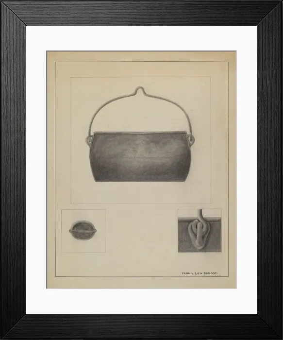 Framed Print : Fireplace Pot, c. 1937. Creator: Francis Law Durand Framed Print : Fireplace Pot, c. 1937. Creator: Francis Law Durand